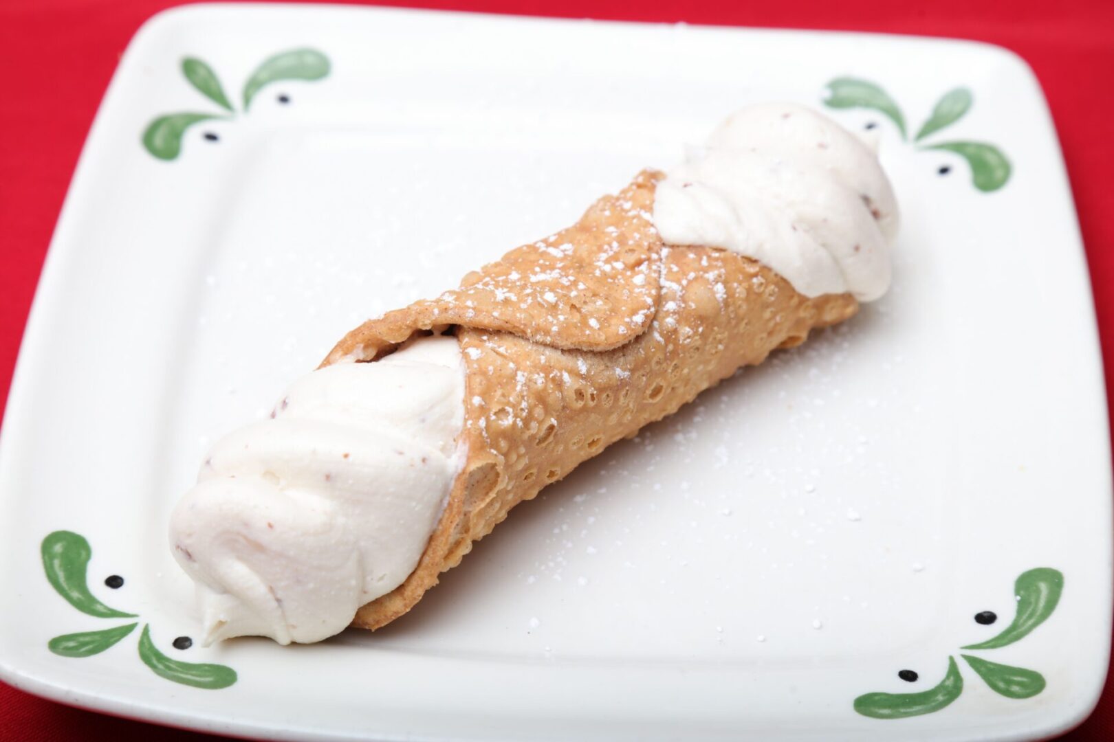 A close up of a pastry on a plate